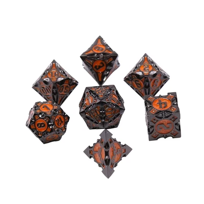 $28.11 • Buy Metal Dice (7) Set For-Dungeons & Dragons (DND) RPG Cthulhu Polyhedra Dice 3