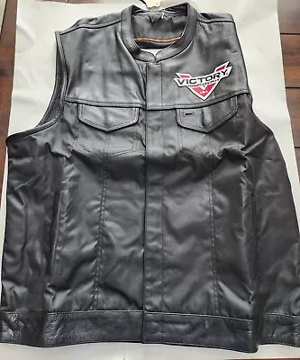 Victory Leather Vest Motorcycle - XL • $49.99