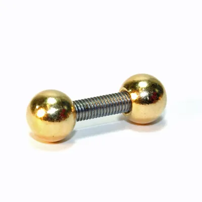 M5 Stainless Threaded Rod  C/w 2 X 12mm Diameter Brass Balls Various Lengths • £6.55