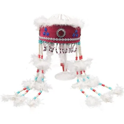 Girls Mongolian Fur Headdress Princess Hat Vintage Stage Dance Headwear • $30.27