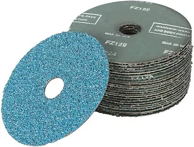 25 Pack - 5  Zirconia Resin Fiber Disc 60 80 120 Grit Grinding & Sanding Discs • $32.99