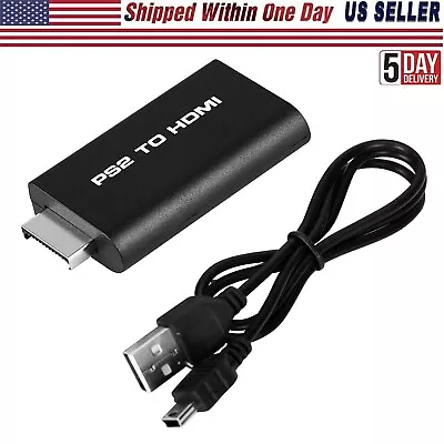 $7.50 • Buy PS2 To HDMI Video Converter Adapter With 3.5mm Audio Output For HDTV Monitor USA