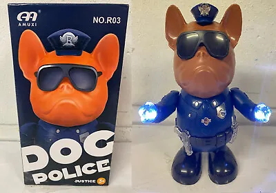Police Dog Dancing Musical Lighting Doll Educational Kids Toy Interactive Gifts • £10.99