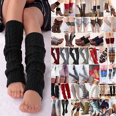 £7.39 • Buy Men Women Crochet Boot Cuffs Socks Boot Toppers Socks Faux Casual Leg Warmers