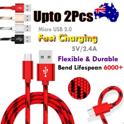 $9.99 • Buy FAST CHARGING Android Charger Micro USB Cable For Samsung Galaxy S5 S6 S7 Note 5