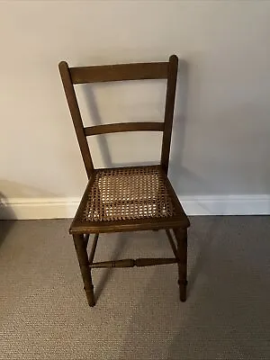 Vintage Woven Cane Seat Bedroom Hall Chair • £49.99