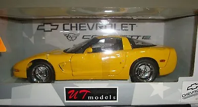 2000 Chevrolet Corvette C5 Coupe Yellow With Chrome Wheels 1:18 Ut Models Last 1 • $369.99