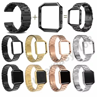 $21.99 • Buy Replacement Watch Band Stainless Steel Metal Wristband +Frame For Fitbit Blaze