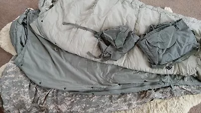 US Military 5 Piece Modular Sleeping Bag Sleep System + Pad VERY GOOD MSS ACU • $220