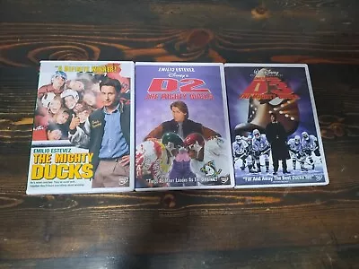 The Mighty Ducks 1 2 3 Trilogy DVD LOT SET Disney Emilio Estevez D2 D3 Goldberg  • $19.99