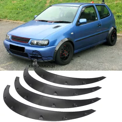 3.5  Car Flexible Fender Flares Extension Wide Wheel Arches For VW Polo MK3 MK4 • $66.47