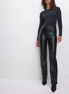 GOOD AMERICAN Icon Faux Leather Pants TR 1731 • $40.96