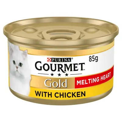 £7.83 • Buy Gourmet Gold Melting Heart Chicken Wet Cat Food Tins - 12 X 85g