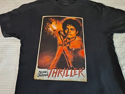 Michael Jackson Thriller Pop Music Black Cotton T-shirt Size L • $14.99