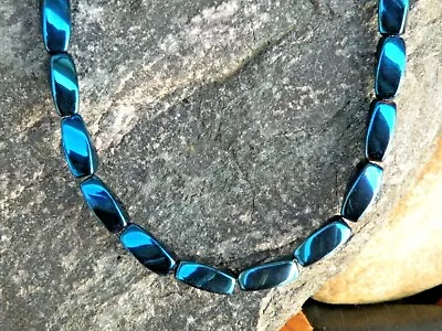 100% Magnetic Therapy Hematite Blue Necklace Anklet Bracelet 1 Row Men Womens • $34.99