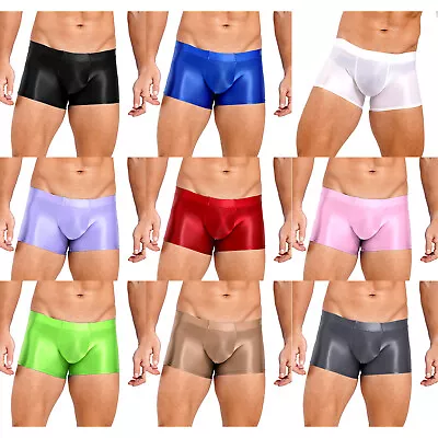 UK Mens Panties Beach Underwear Swimwear Boxer Shorts Bikini Bottoms Sissy Silky • £5.51