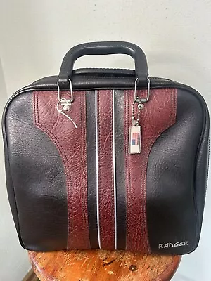 Vintage Ranger Bowling Ball Bag Maroon And Black Tag Excellent Condition USA • $45