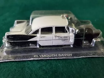 1/43 Scale 1959 Plymouth Savoy - Oklahoma Highway Patrol Black And White - NEW. • $11