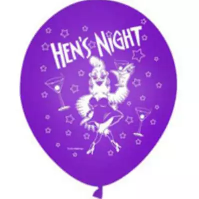 Bachelorette / Hens Party Supplies Drinking Hen Purple Pearl Latex Balloons • $8.95