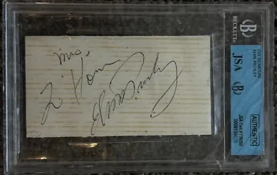 Elvis Presley Signed Autographed Index Card Cut Beckett Slabbed JSA • $4999