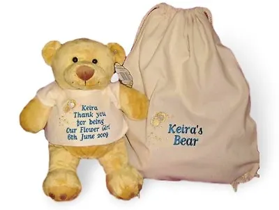 £22 • Buy Personalised Large Teddy Bear Bridesmaid Flower Girl Pageboy Wedding Gift & Bag 