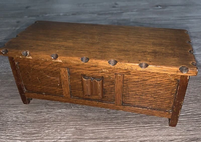 £20 • Buy TALLENT WOODEN COFFER JEWELLERY / TRINKET MUSICAL BOX Working 1950s