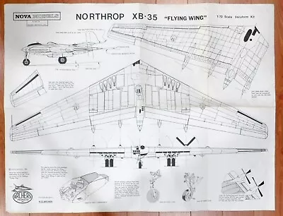 $48.50 • Buy Northrop XB-35 Flying Wing 1/72 Scale Vacuform Kit Archer's Nova Models NEW