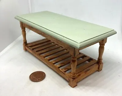 £5.99 • Buy Painted And Stained Wood Kitchen Table Tumdee 1:12 Scale Doll House Furniture KM