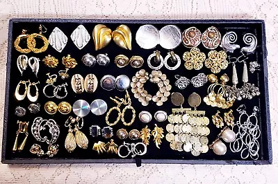 42 Piece Vintage And Modern Mixed Tone/Style Clip-On/SB Earring Lot - Trifari • $45.69