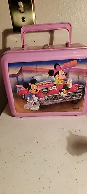 VINTAGE MiNNIE MOUSE HEAD LUNCH BOX ALADDIN INDUSTRIES WITH A THERMOS • $45