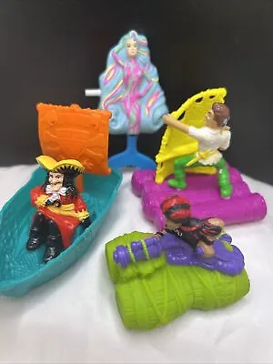 Vintage 1991 McDonalds Happy Meal Toys Hook Pirate Bath Toys Complete Set Of 4 • $10.63