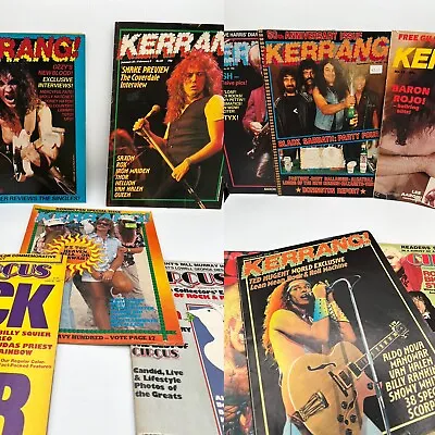 Vintage 80s Kerrang Circus Fury Rock & Roll Metal Magazine Magazines Bundle Lot • $69.99