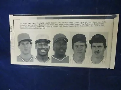 1986 MLB New York Mets Trade With San Diego Padres Vintage Wire Press Photo • $17