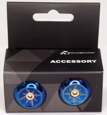 Ciclovation Vortex Lock-In Bar End Plugs Aurora Blue • $11.83