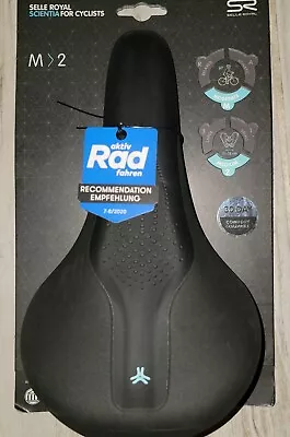 New! Selle Royal Scientia Gel Moderate M2 Bicycle Saddle - Black Medium • $29.99