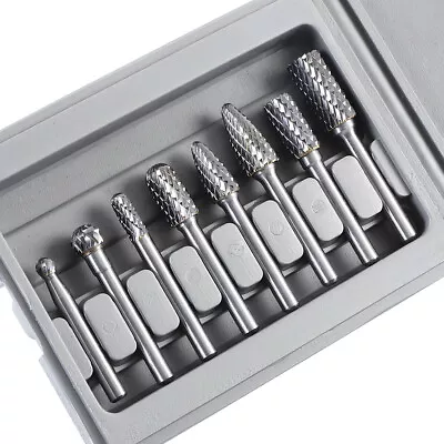 8Pcs Tungsten Carbide Burrs Rotary Burr Set Head 1/4'' Shank Die Grinder Bit US • $20.42