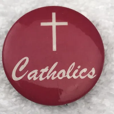 Catholics Vintage Pin Button Cross • $11.93