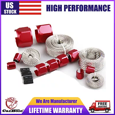 NEW Radiator Hose Sleeving 8090 Kit Stainless Steel Braided Dress-Up Hose Cover • $29.69