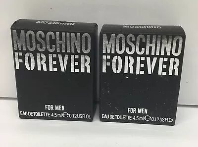 Moschino FOREVER For Men  Mini Splash 4.5ml / 0.12 Fl Oz New In Box Lot Of 2 • $16.90