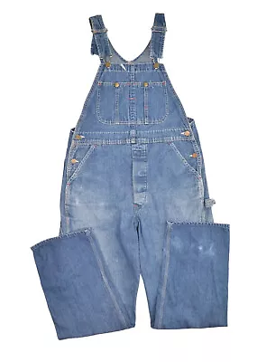 Vintage Big Yank Denim Bib Overalls Mens 32 Workwear Farmer Jeans USA Made • $30.22