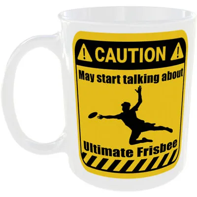 Ultimate Frisbee Mug Funny Caution Gift Coffee Tea Cup Talking Disc Disk Gloves • £9.99