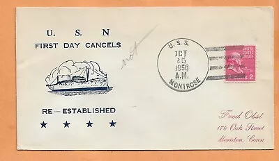 U.s.s  Montrose Re-establised Oct 251950  Naval Cover  • $3