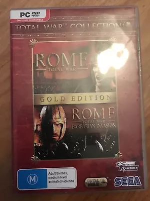 Rome Total War + Barbarian Invasion Gold Edition PC DVD - SEGA • $25