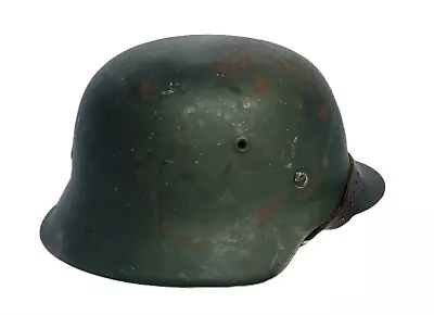 Original WW2 German M42 Helmet Minty W Repro Liner+Chinstrap 64 READ DESCRIPTION • $500