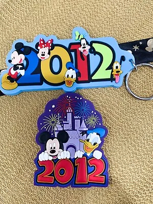 Disney Mickey Mouse Key Chain Donald Duck Key Ring And Magnet 2012 Set Monogram • $5.77