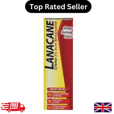 Lanacane Medicated Creme Tube Relief From Itching Insect Bites/Stings... • £5.80