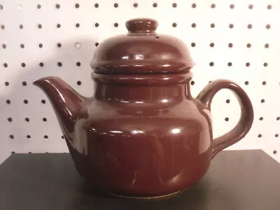 Brown Ceramic Teapot With Raised Lid - Japan • $15.25