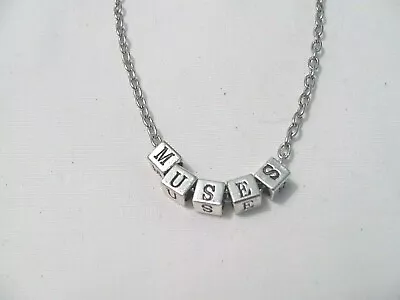 Krewe Of Muses Block Letter Silver Tone Necklace  M U S E S  • $6.99