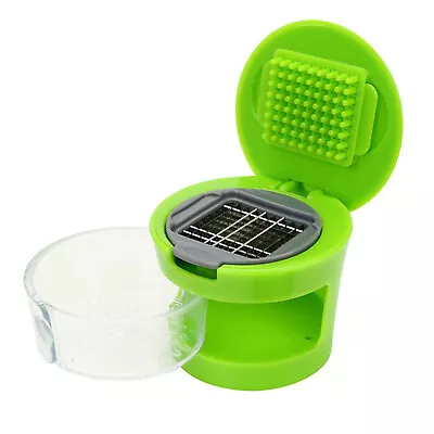 Plastic+Stainless Press Vegetable Garlic Onion Slicer Chopper Cutter Kitchen • $9.69