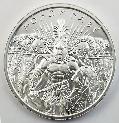 2018 Molon Labe II1 Oz39 MM.999 Fine Silver Art Round Coin-COME AND TAKE IT BU • $49.93